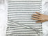 Heather Light Gray and Cream Stripe Knit Jersey Fabric Remnant 1.75 yards PDK00797